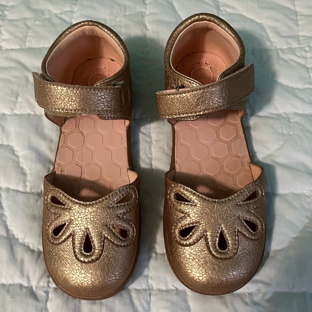 Livie & Luca Gold Little Girls Dress shoes